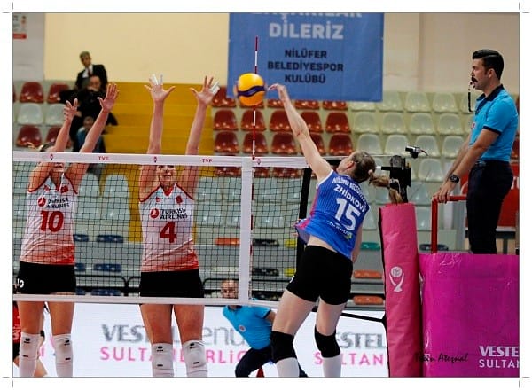 Nilüfer Belediyespor ilk galibiyetini THY'den aldı