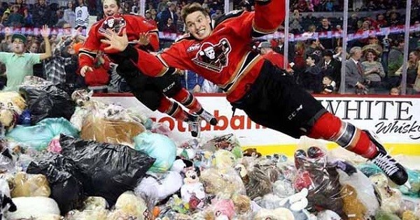 VİDEO HABER: Sahaya 45 bin 560 oyuncak ayı attılar