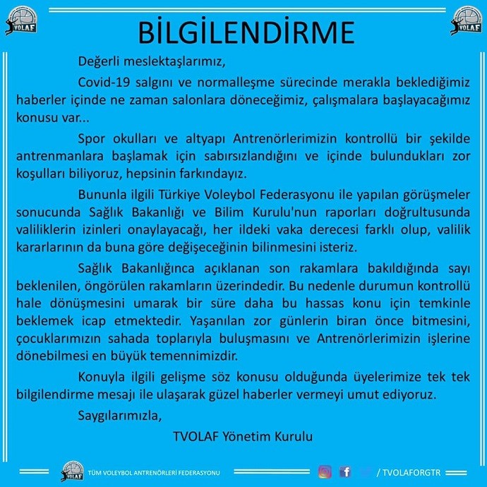 TVOLAF'dan salonların açılışı ile ilgili açıklama