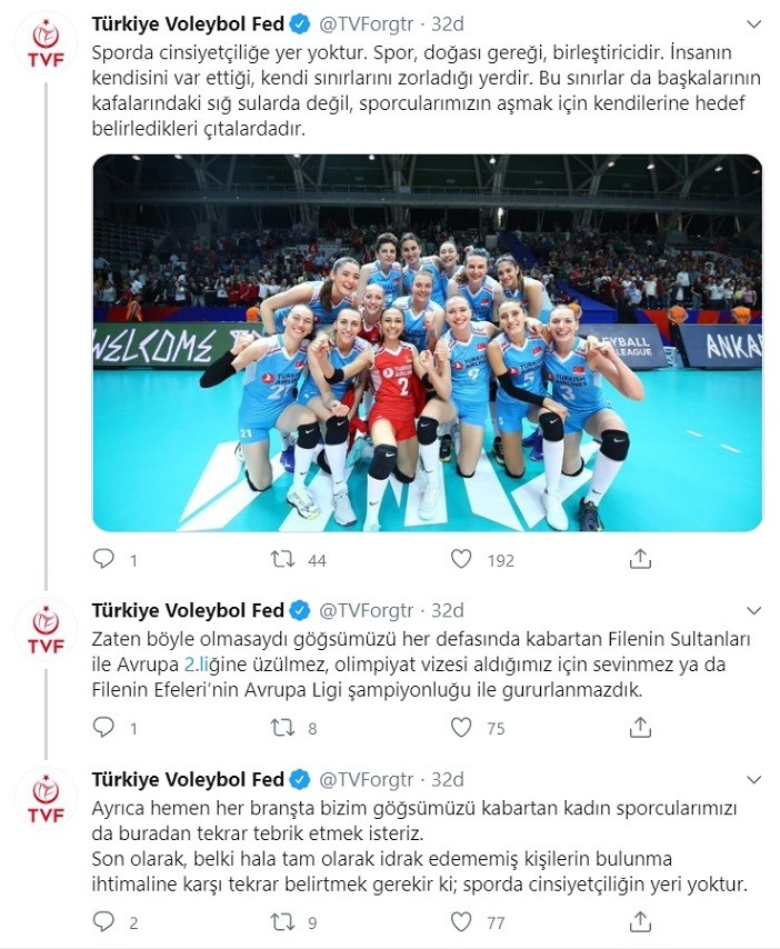 “Sporda cinsiyetçiliğe yer yoktur”