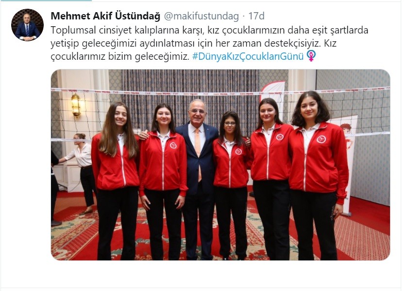 Akif Başkan'dan Dünya Kız Çocukları Günü mesajı