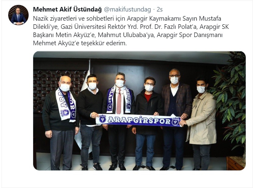 Akif Başkan'ın Arapgir'den ziyaretçileri vardı