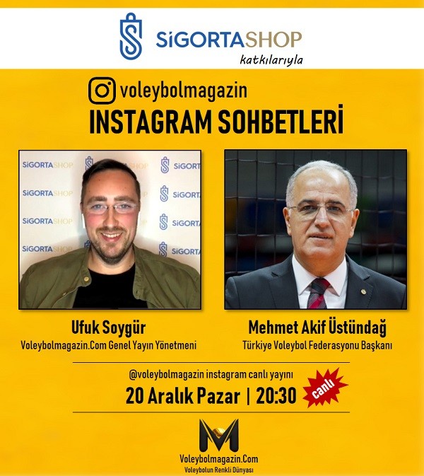 Başkan Üstündağ, Voleybol Magazin İnstagram Sohbetlerine konuk olacak