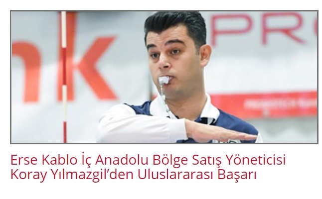 ERSE Kablo, Koray Yılmazgil'in Başarısını Duyurdu