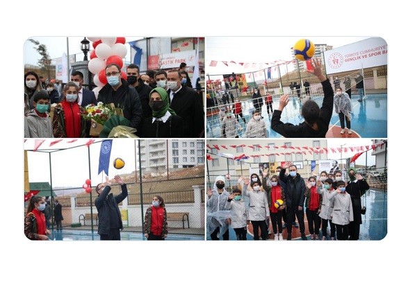 Bakan Kasapoğlu, Siirt'te çocuklarla voleybol oynadı