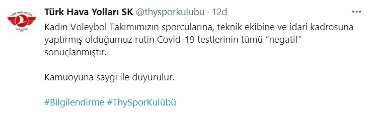 THY'den Covid-19 Bilgilendirmesi