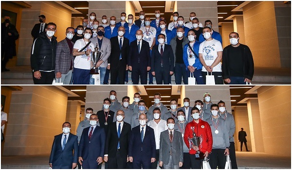 Bakan Soylu, Akif Başkan ile Efeler Ligi'nin yeni ekiplerini kabul etti