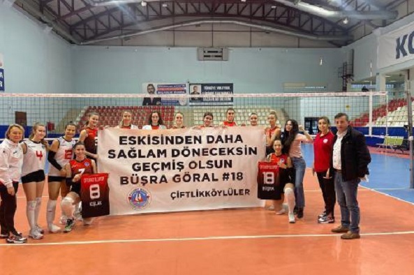 Lider Çiftlikköy Belediyespor, ilk yarıda sadece 1 set verdi