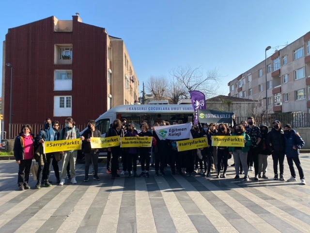 Voleybolla #SarıyıFarkEt’tiler