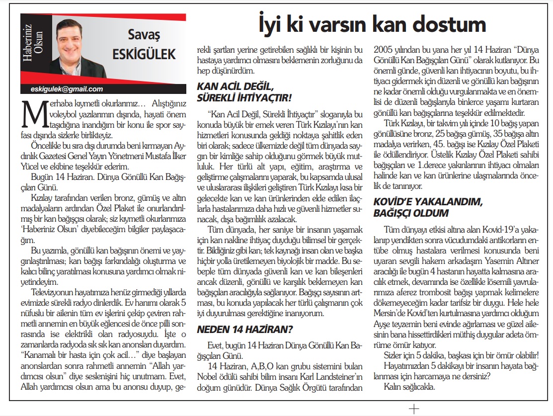 İyi ki Varsın Kan Dostum!