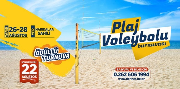 Derince´de Plaj Voleybolu Heyecanı