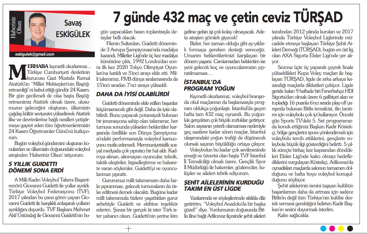 7 Günde 432 maç ve çetin ceviz TÜRŞAD