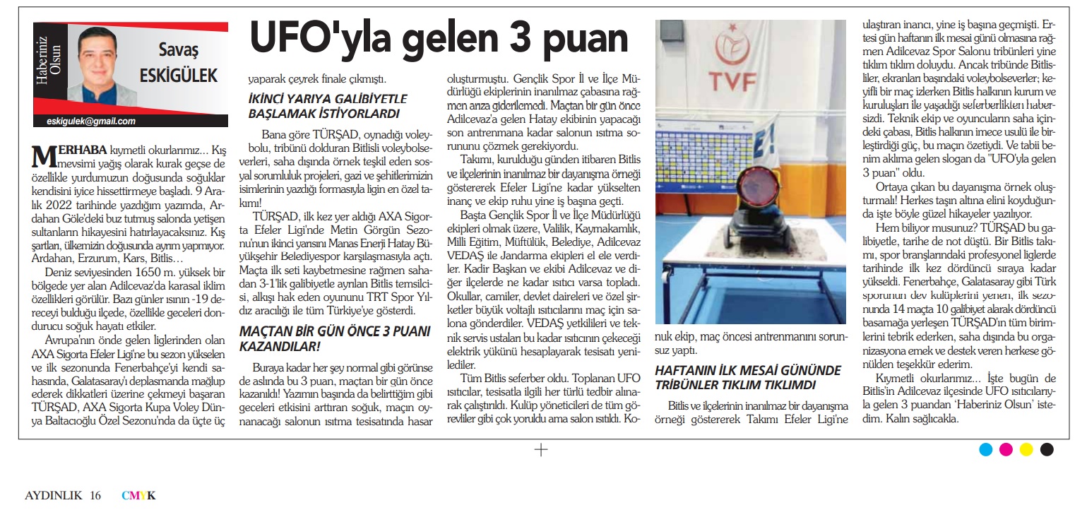UFO'yla Gelen 3 Puan