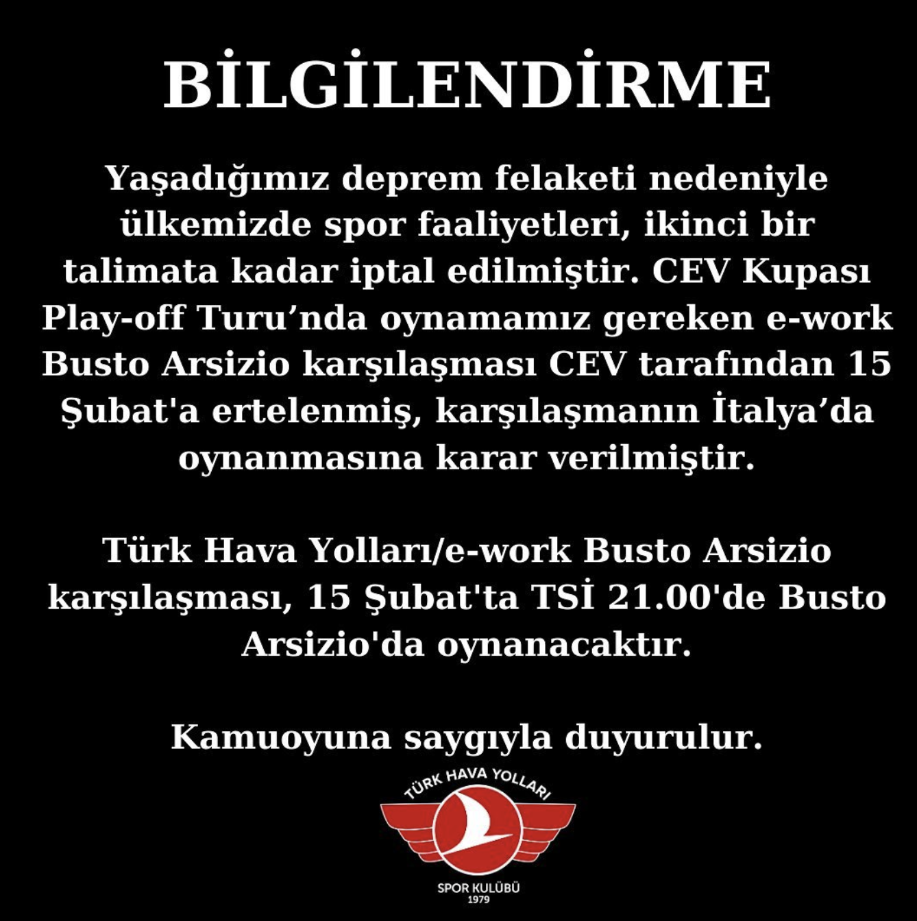 THY Yeniden Rakip Sahada