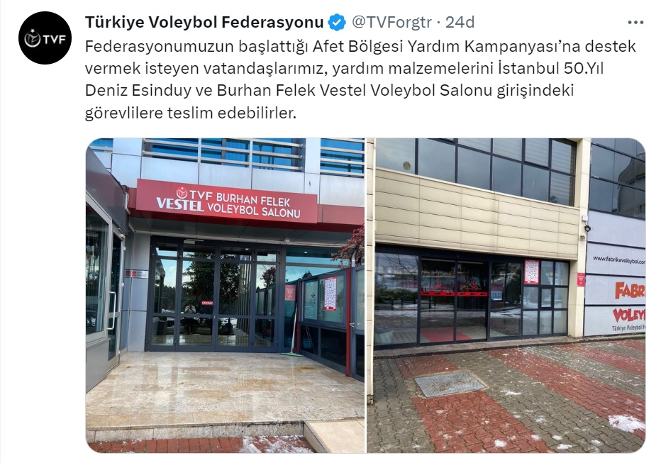 TVF Yardım Kampanyası İçin Destek Bekliyoruz