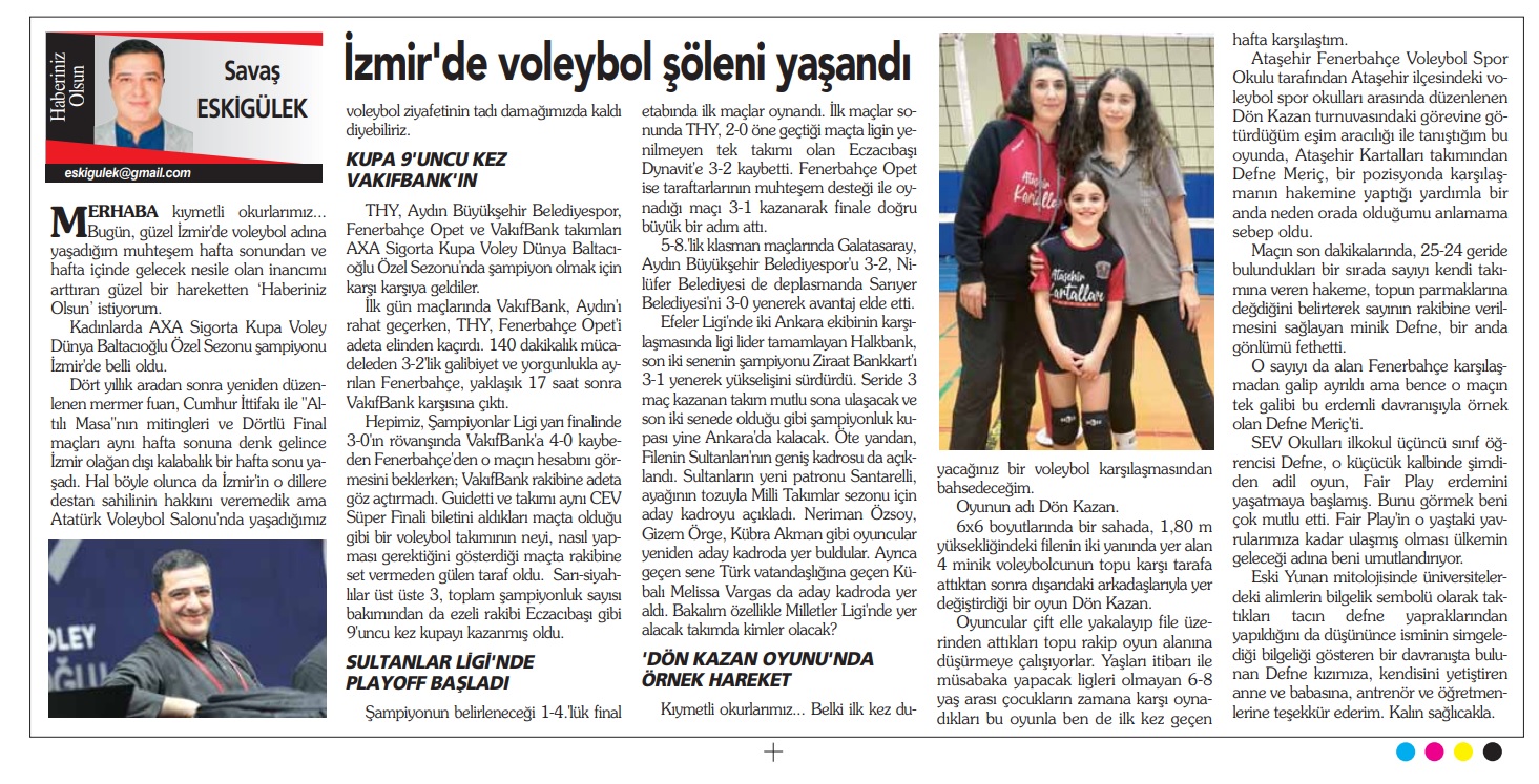 İzmir'de Voleybol Şöleni Yaşandı