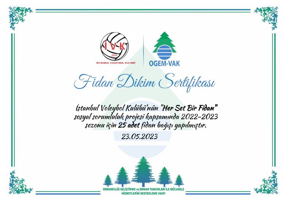 İstanbul Voleybol Kulübü doğaya destek vermeye devam ediyor