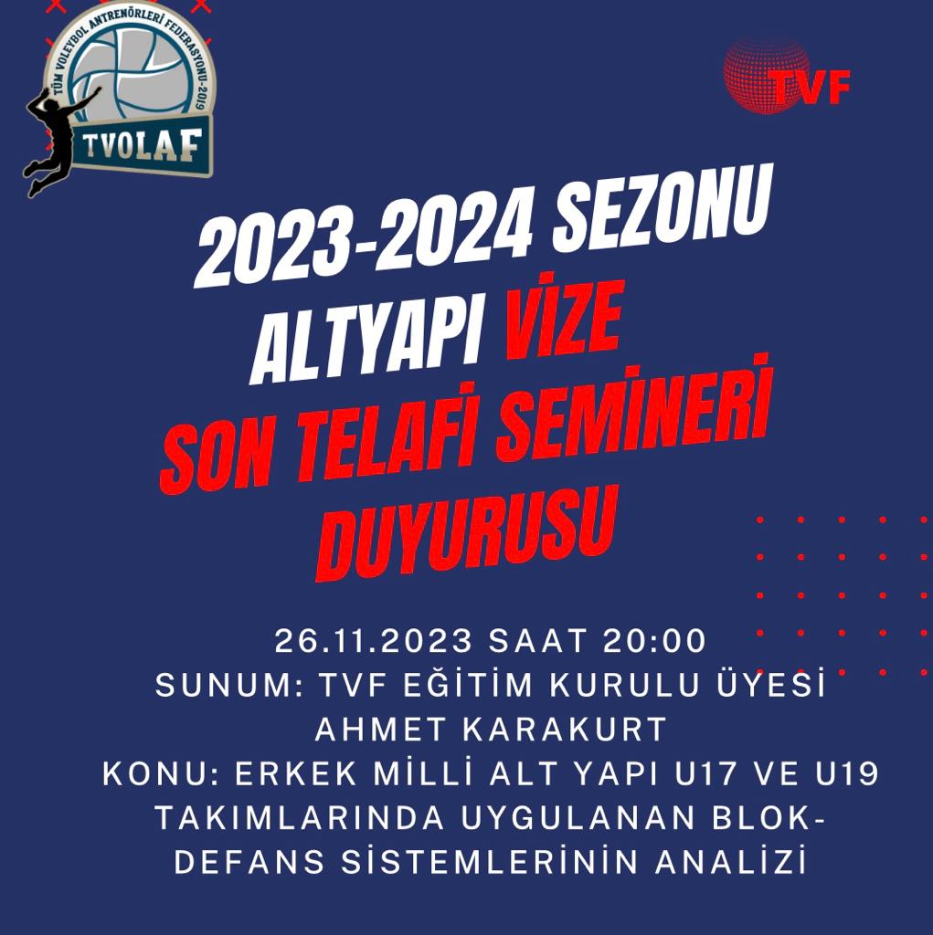 Altyapı Vize Son Telafi Semineri Duyurusu
