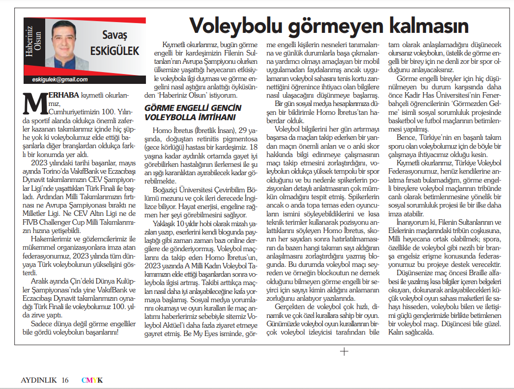 Voleybolu Görmeyen Kalmasın