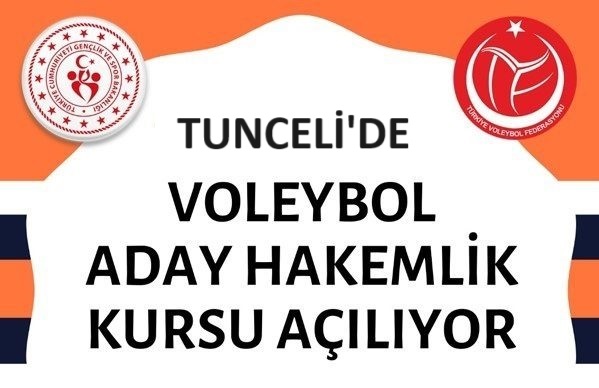 Tunceli'de Voleybol Aday Hakem Kursu açılıyor