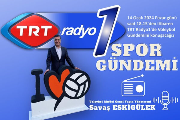 Spor Gündemi bugün 18.15'den itibaren TRT Radyo1'de