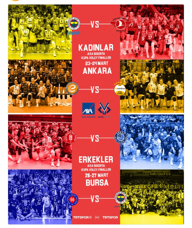 Kupa Voley Dörtlü Finali Kadınlarda Ankara, Erkeklerde Bursa'da Oynanacak