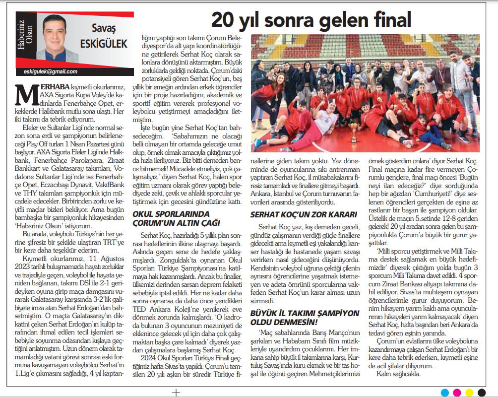 20 Yıl Sonra Gelen Final