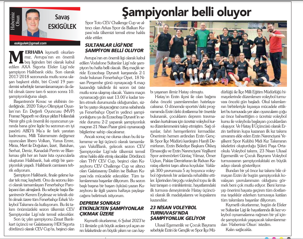 Şampiyonlar Belli Oluyor