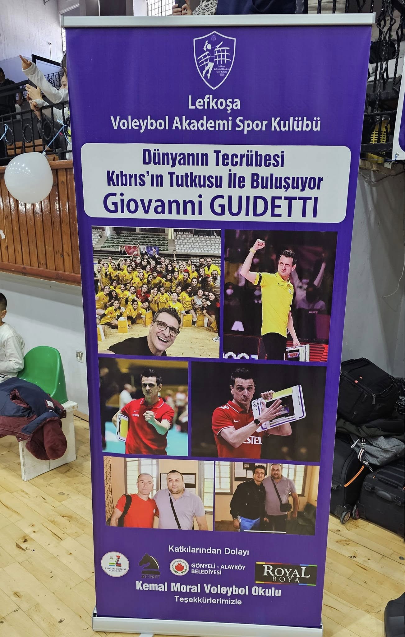Guidetti, Royal Boya Lefkoşa Voleybol Akademi'nin 1. Kuruluş Yılı Etkinliklerine Katıldı