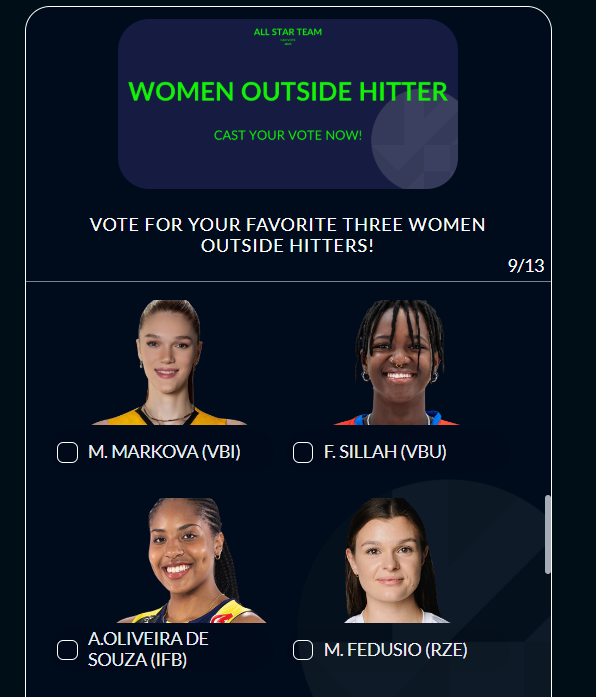 CEV Şampiyonlar Ligi'nde 2025 All-Star oylaması başladı