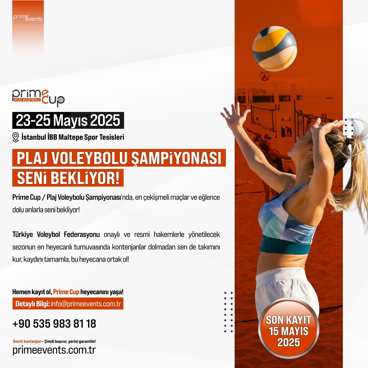Prime Event’ten Plajda Voleybol Heyecanı Başlıyor
