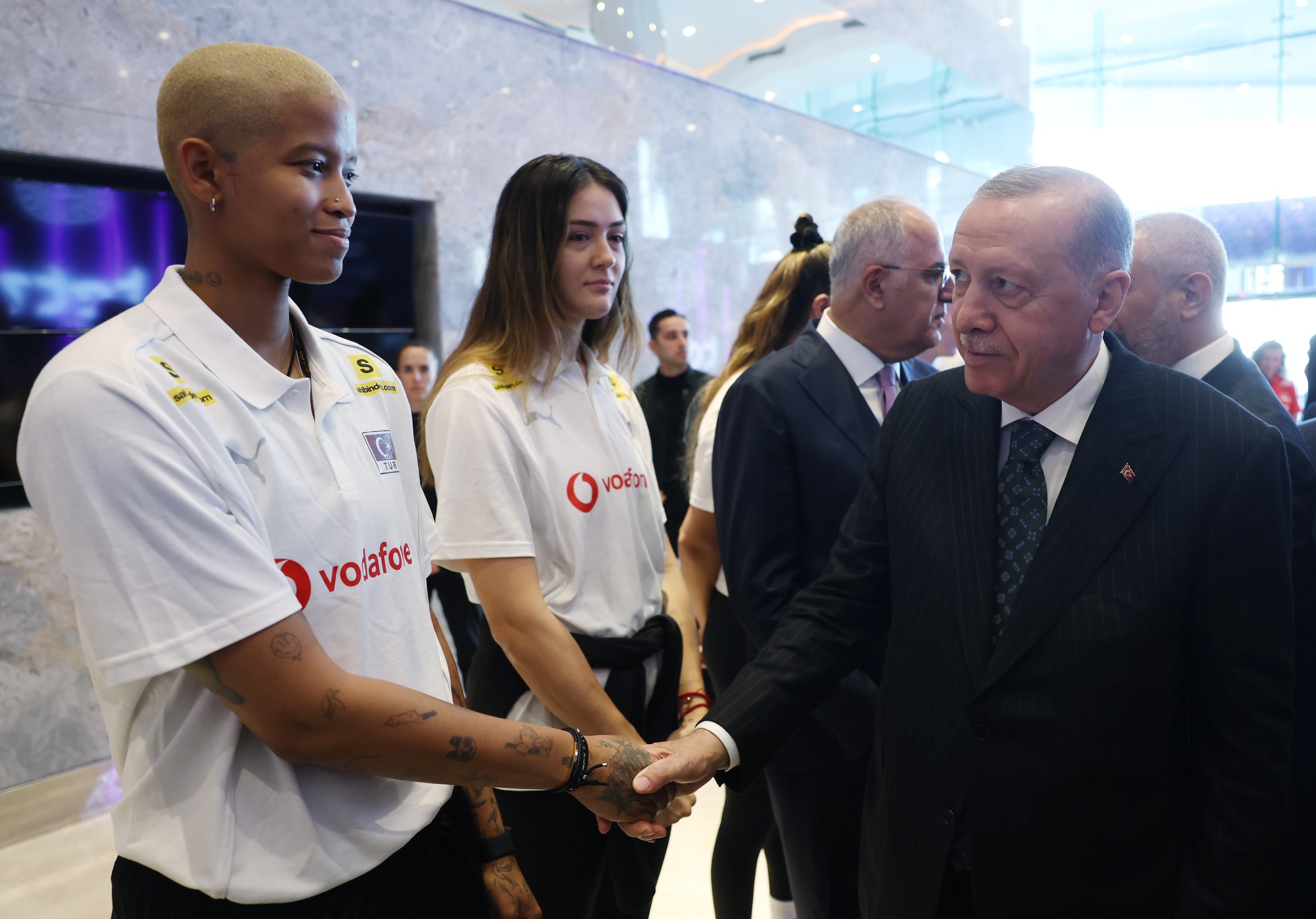 Cumhurbaşkanı Recep Tayyip Erdoğan, Filenin Sultanlarını kabul etti