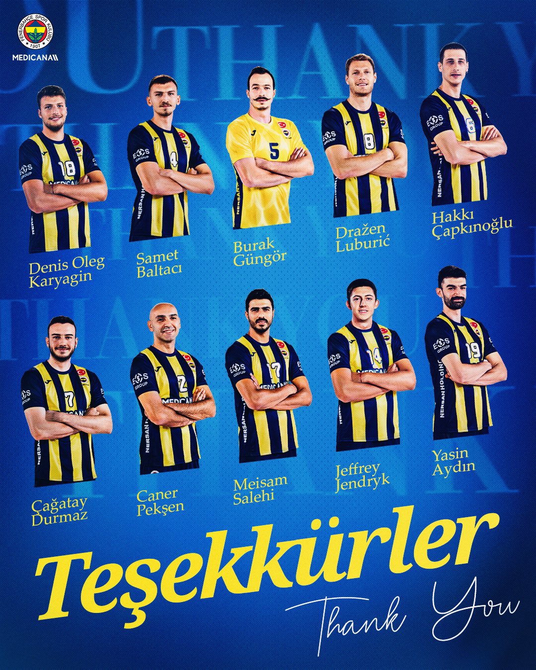 Fenerbahçe Erkek Takımında da 10 oyuncu ile vedalaşıldı