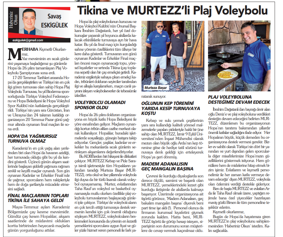 Tikina ve MURTEZZ’li Plaj Voleybolu
