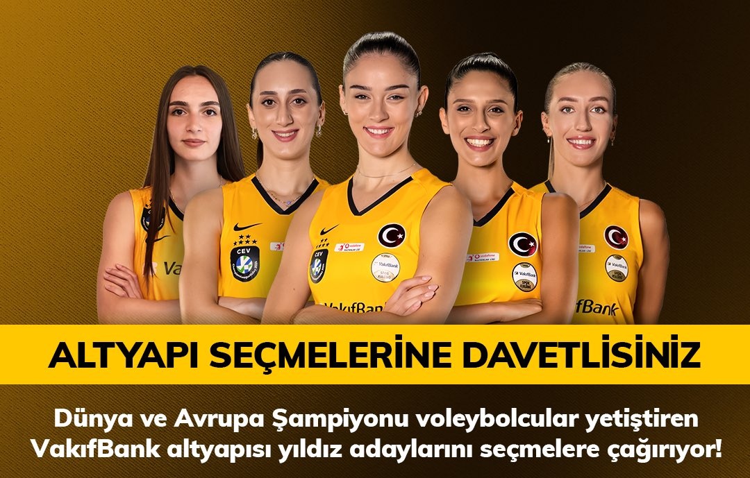 VakıfBank Altyapı Seçmeleri 6 Eylül'de