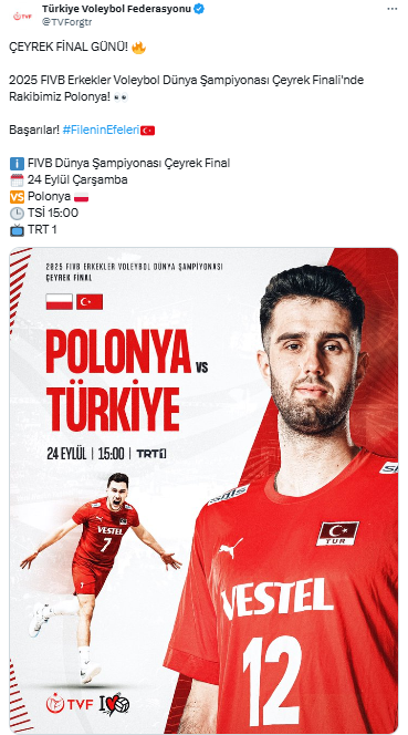 Polonya Türkiye voleybol maçı canlı yayın başladı