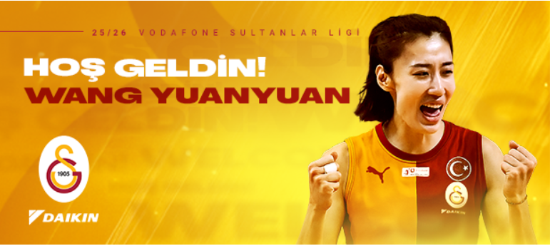 Çinli yıldız Wang Yuanyuan Galatasaray Daikin'de