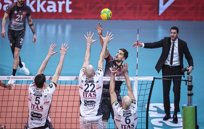 Ziraat Bankkart Trentino'yu set vermeden yendi