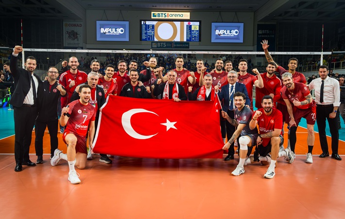 Trentino'yu 3-1 yenen Ziraat Bankkart En İyi Birinci olarak çeyrek finalde