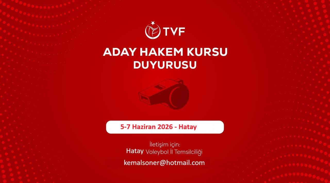 Hatay'da Voleybol Aday Hakem Kursu Açılıyor