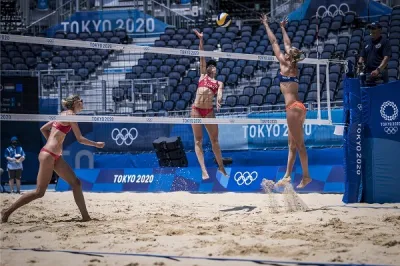 Tokyo'da Plaj Voleybolunda Heyecan Başladı