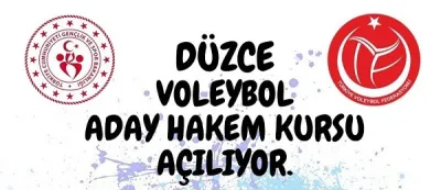 Düzce'de Voleybol Aday Hakem Kursu Açılıyor