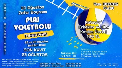 30 Ağustos Zafer Bayramı Plaj Voleybolu Turnuvası