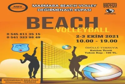 Tekirdağ'da Plaj Voleybolu Şenliği Sırası Üniversite Gençliğinde...