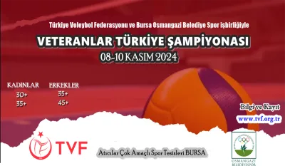 Türkiye Veteran Voleybol Turnuvası başvuruları devam ediyor