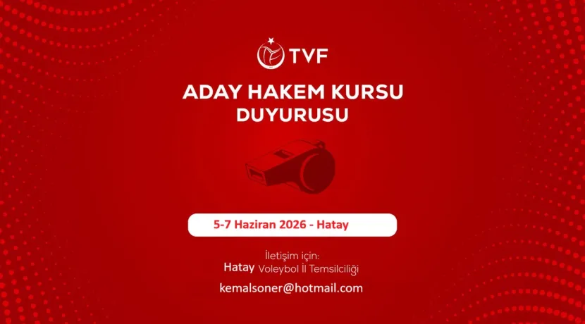 Hatay'da Voleybol Aday Hakem Kursu Açılıyor