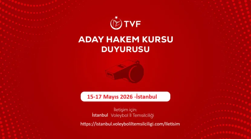 İstanbul'da Voleybol Aday Hakem Kursu Açılıyor