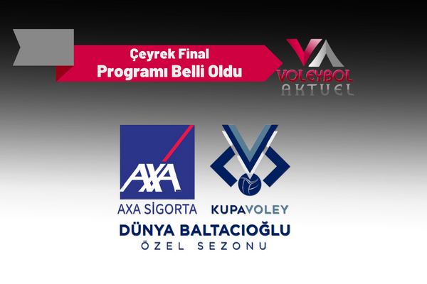 2023 Kadınlar AXA Sigorta Kupa Voley Dünya Baltacıoğlu Özel Sezonu’nda çeyrek final maçlarını tarihleri belli oldu.